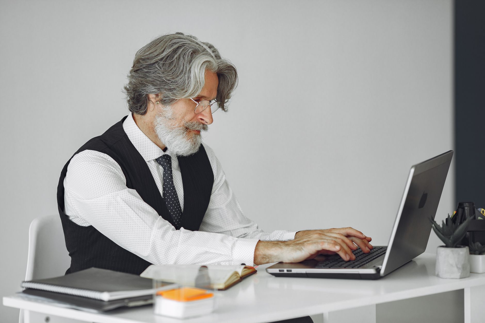 Learner using a laptop during a facilitated session